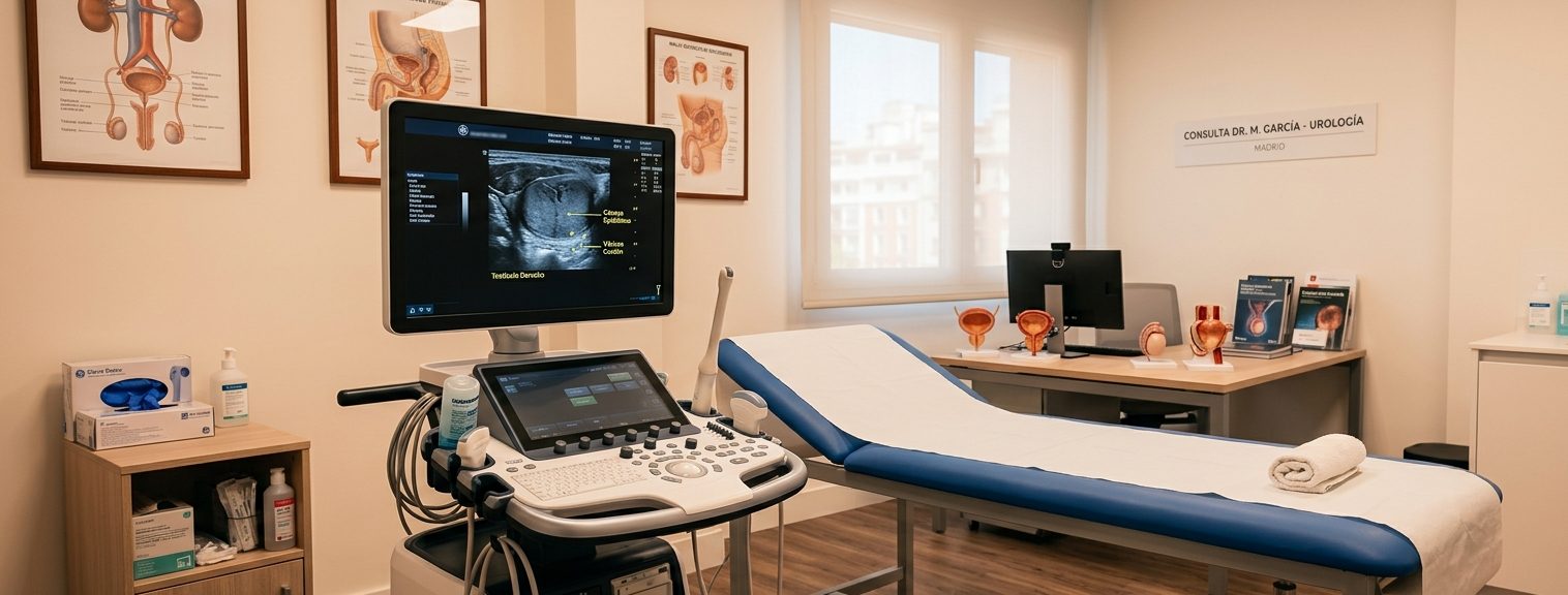 Diagnóstico y tratamiento del varicocele por el Dr. Carlos Balmori, urólogo especialista en fertilidad masculina en Madrid
